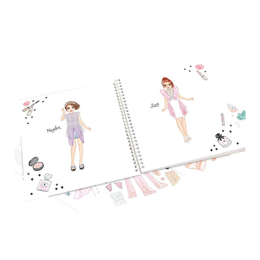 02_TOPModel Dress me up stickers malebog, Glam look 1.jpg