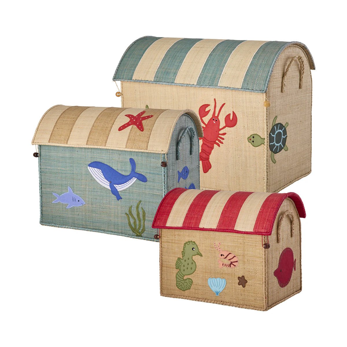 RICE Opbevaringskurv, Ocean - Stor