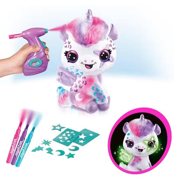 Airbrush Plush Glow in The Dark Enhjørning