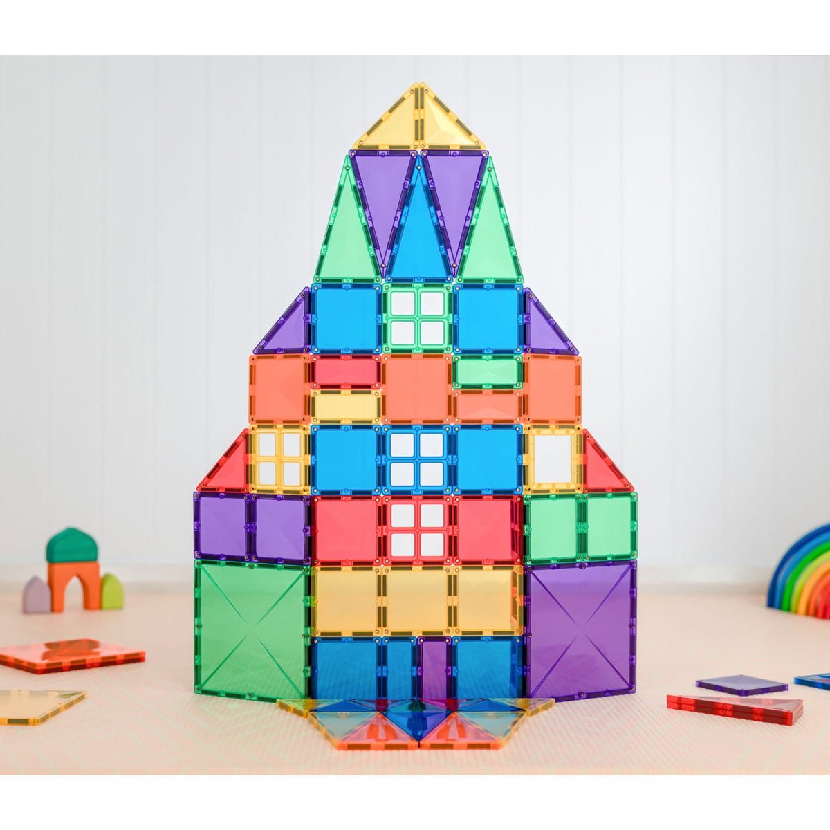 Connetix kreativt magnetsæt, rainbow, 102 dele