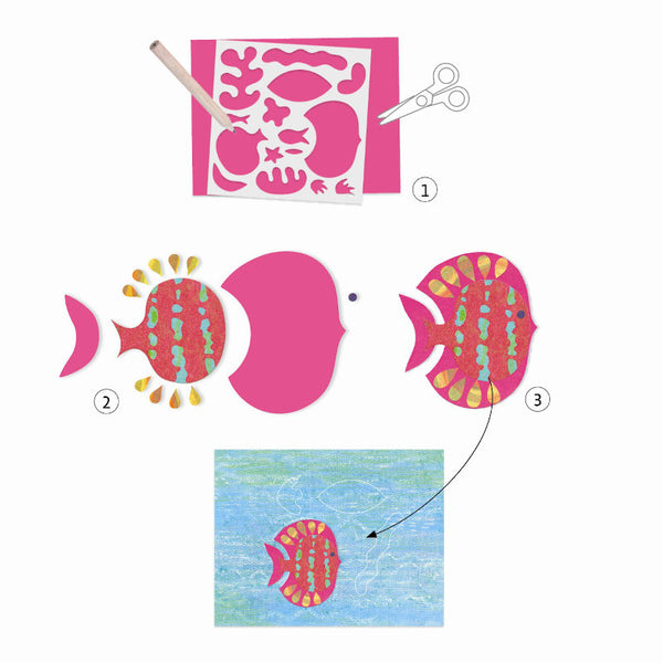 Djeco kreativ æske, Kreativ collage - Design med papir