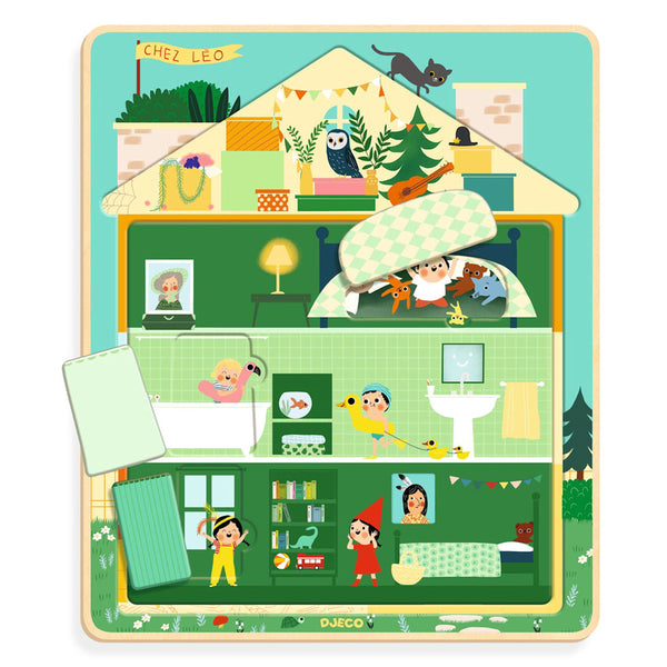 Djeco lag på lag puslespil, huset