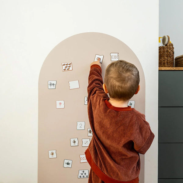 Ferflex® Magnetisk Tapet Tavle Med Rund Top - 1 m x 58 cm, Rosa Beige