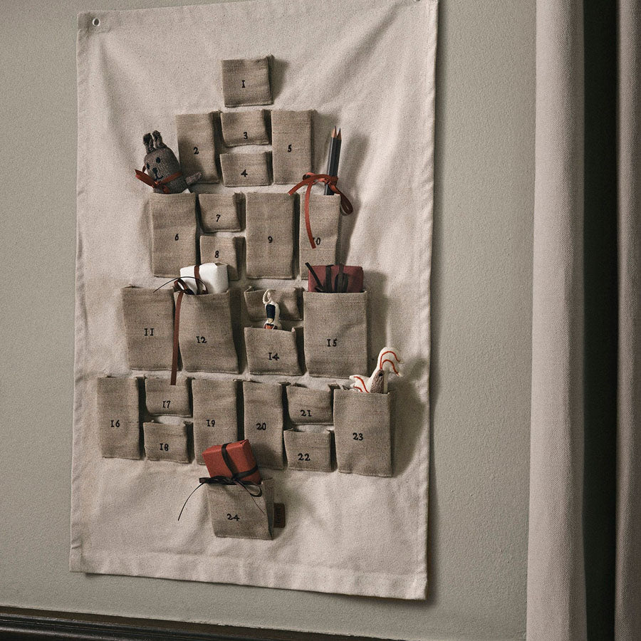 Ferm Living Pine Julekalenderophæng Maxi, Natural