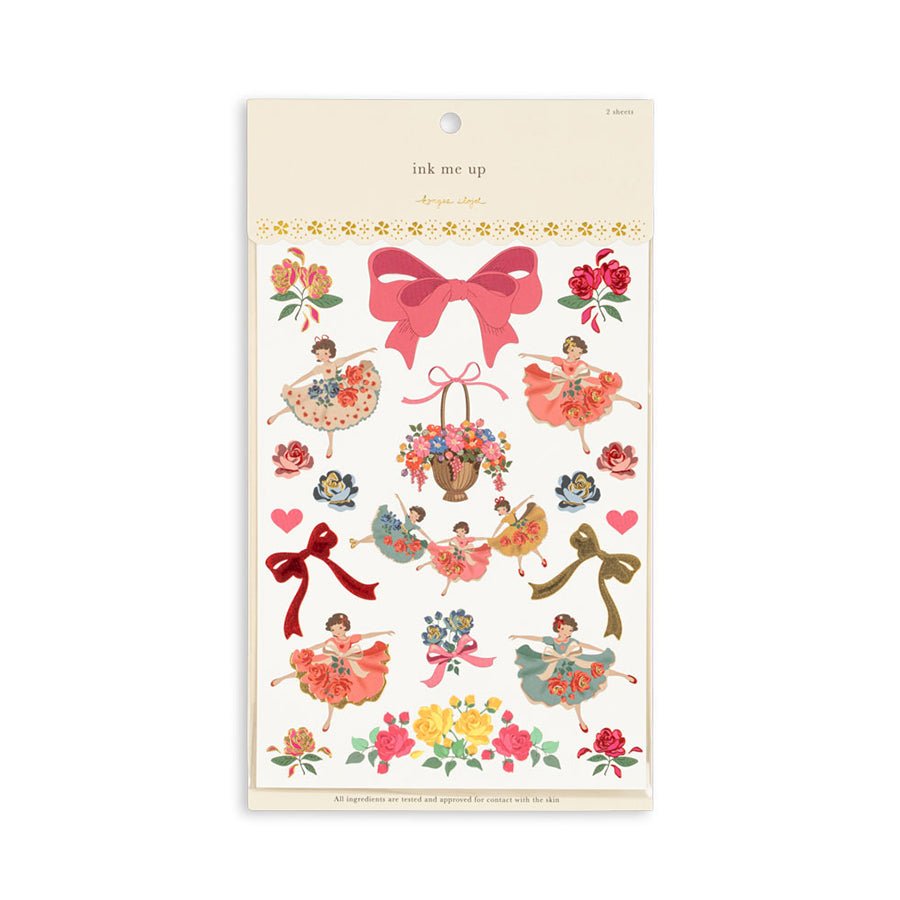 Konges Sløjd Tatoveringer, bow kitty pink