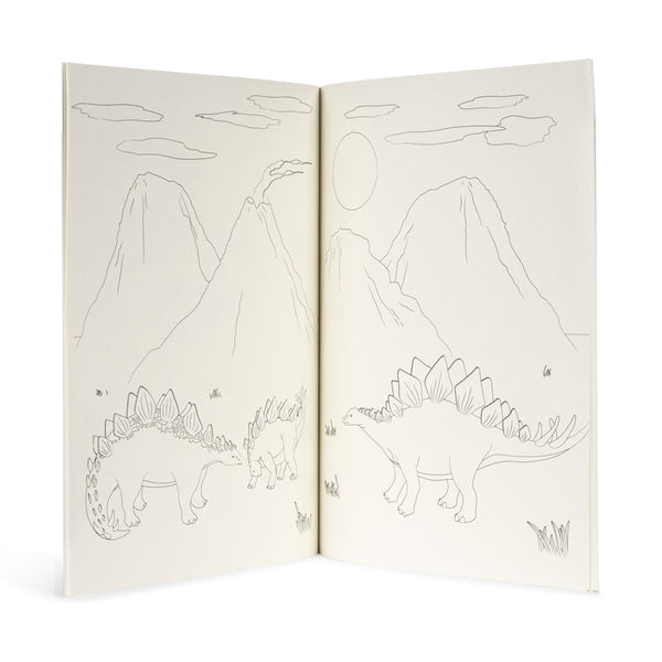 Konges Sløjd malebog og farveblyanter, dino