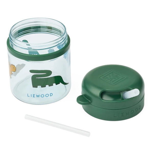 Liewood Pavia tritan kop med sugerør, dinosaurs/mist