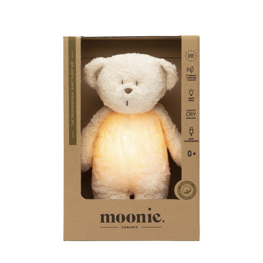 Moonie 2.0 Organic Humming Bjørn med lampe, polar