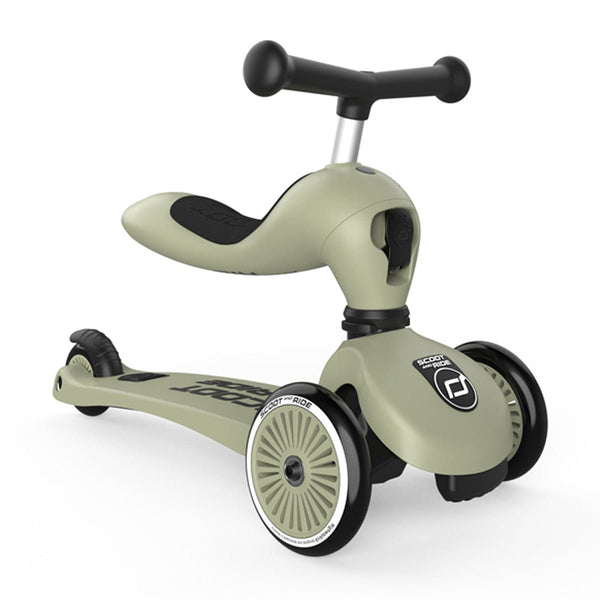 Scoot and Ride 2-i-1 Løbehjul, Highway Kick 1 - Olive