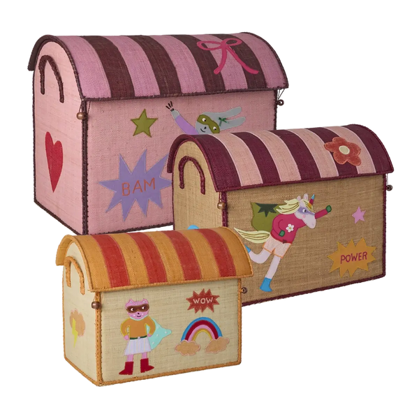 Rice Opbevaringskurv Hero Pink - Stor