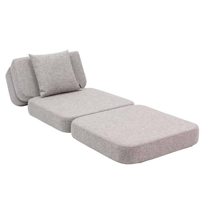 by KlipKlap 3 Fold sofa single soft, beige med sand knap