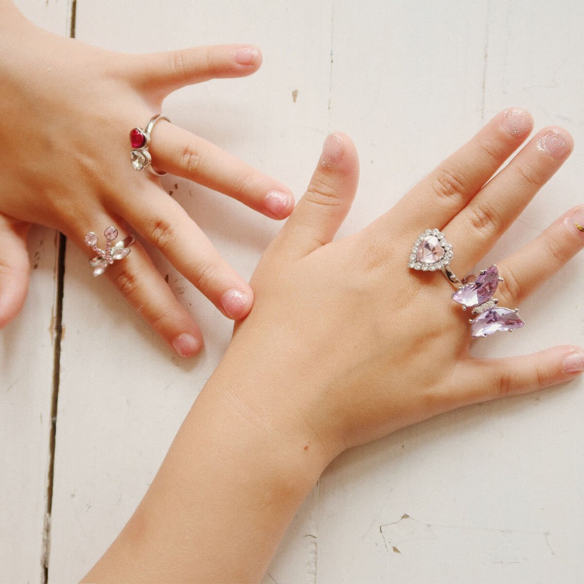 Konges Sløjd Dreamy Hjertebox med Ringe, 14 Stk