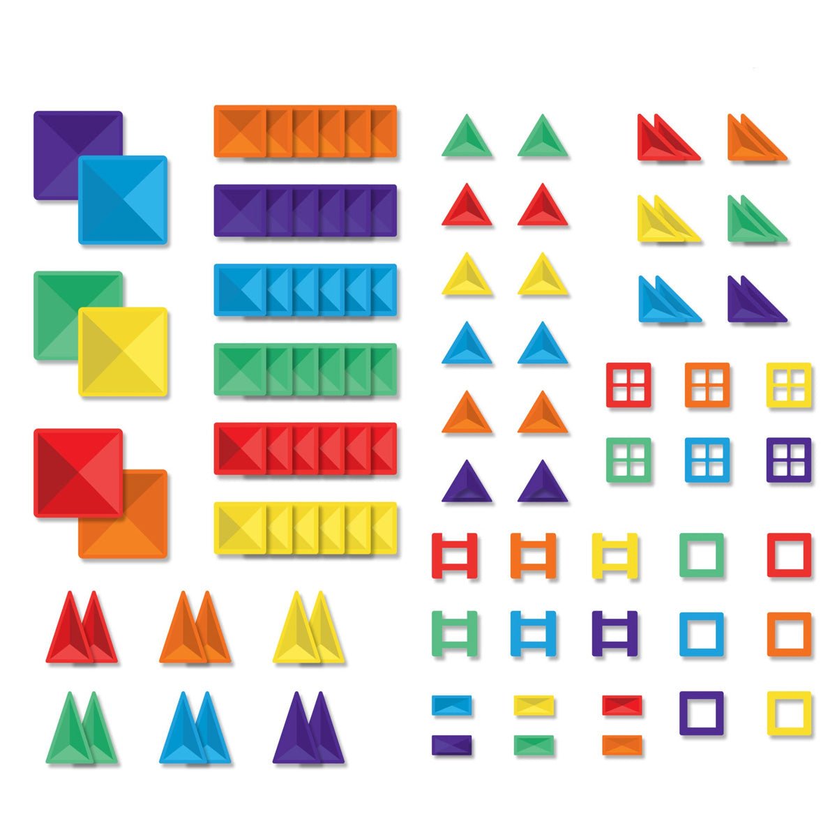 Connetix kreativt magnetsæt, rainbow, 102 dele