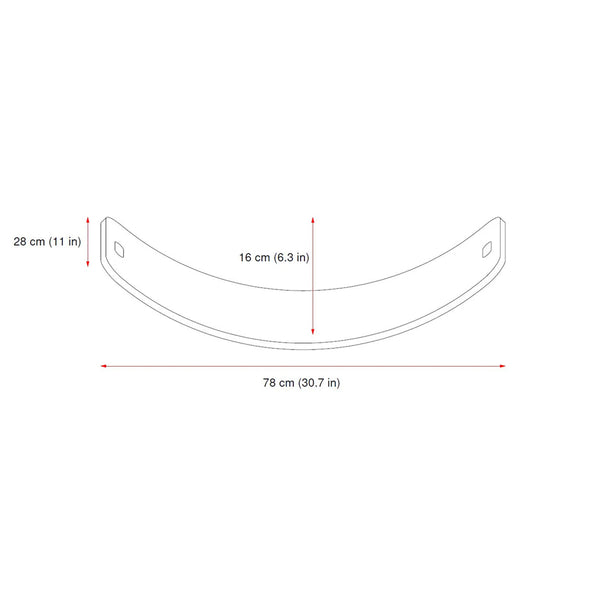 CurveLab balancebræt med filt, Major Arc, lys orange