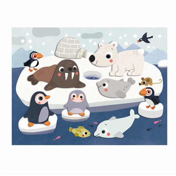 Djeco kreativ leg for de små, collage m.dyr