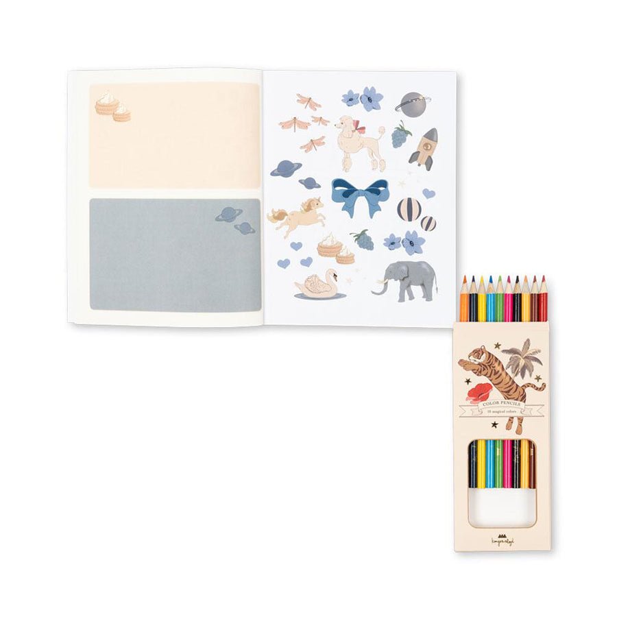 Konges Sløjd Aktivitets bog med farveblyanter