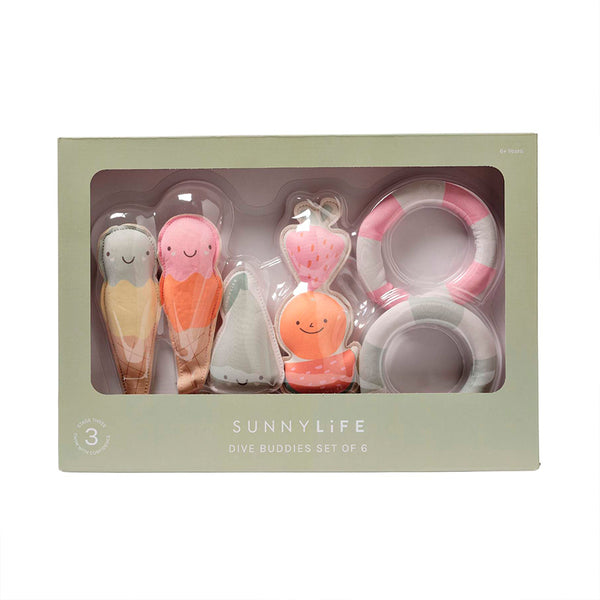 Sunnylife 6-pak dykke-buddies, cotton candy