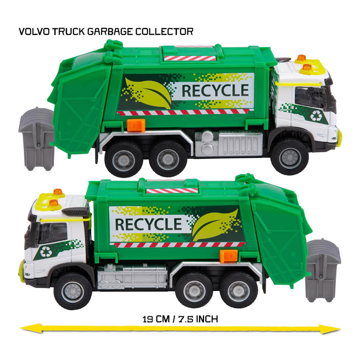Majorette Volvo FMX Truck Garbage Collector