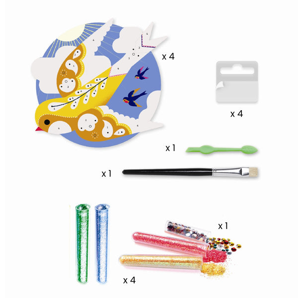 Djeco kreativ æske, Glitterkort - Paradis