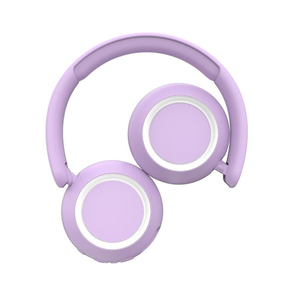 Lalarma trådes høretelefon med lys, lilla