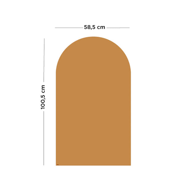 Ferflex® Magnetisk Tapet Tavle Med Rund Top - 1 m x 58 cm, Caramel