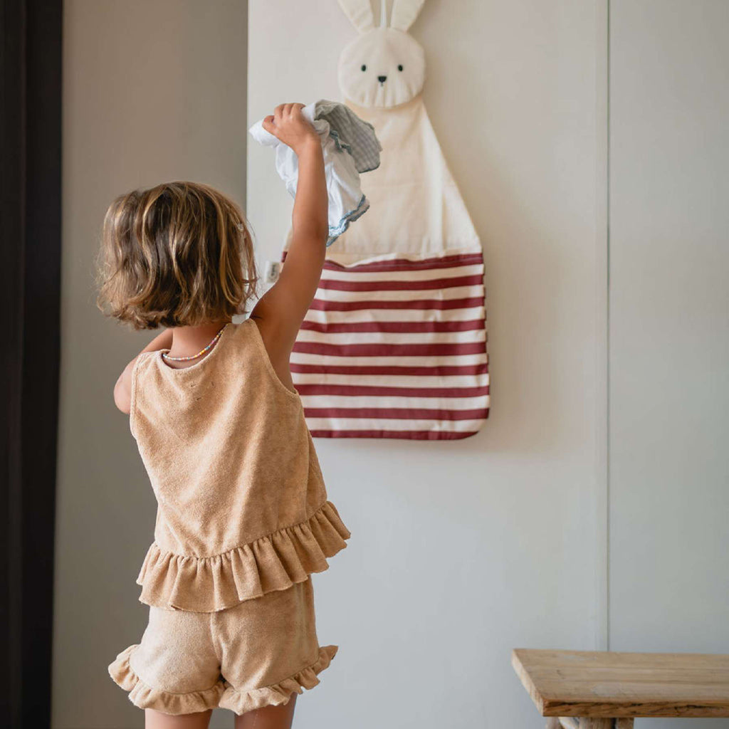 2-I-1 Toto Bunny Væg Organizer & Tote Bag