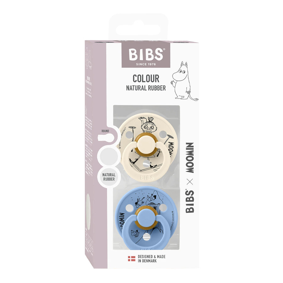 2-Pak BIBS X Mumi Mymlen Colour Sut Ivory/Sky Blue (Str 2)
