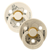 2-Pak BIBS X Mumi Snorkfrøken Colour Sut Ivory/Vanilla (Str 2)