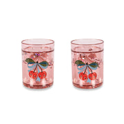 2-Pak Glitter Kop med Cherry Bow