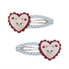2-Pak Hårspænder Seafriend Heart (Store)