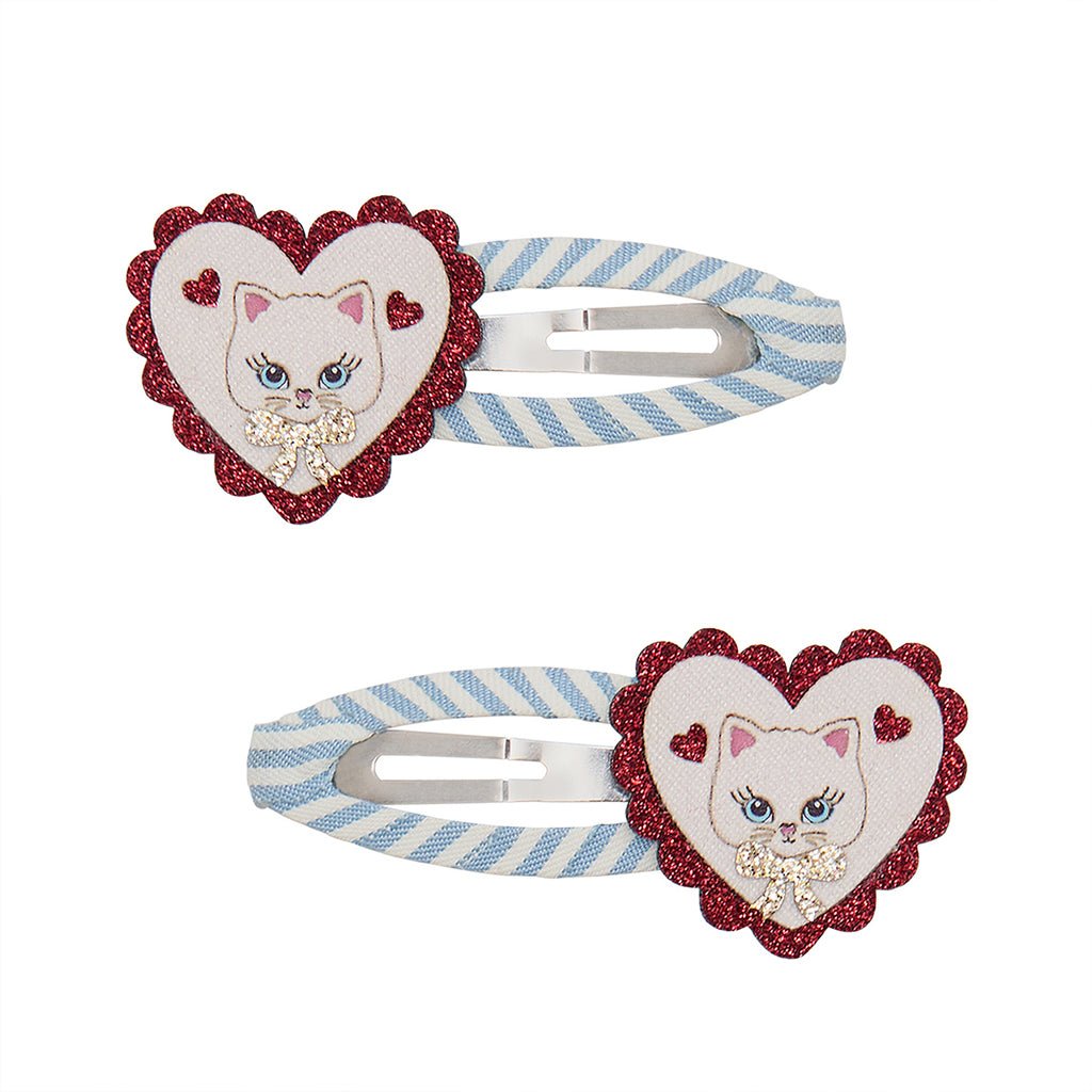 2-Pak Hårspænder Seafriend Heart (Store)