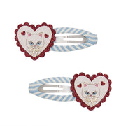 2-Pak Hårspænder Seafriend Heart (Store)