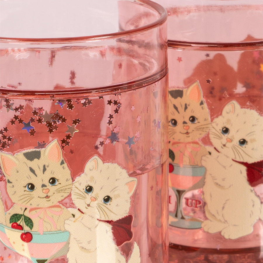 2-pak Glitter Kop i Rose Cat