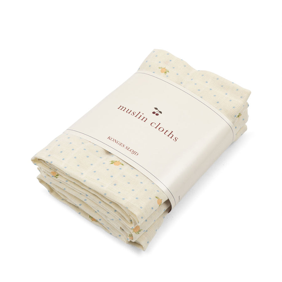 3-Pak Muslin Stofbleer i Lemon Dot