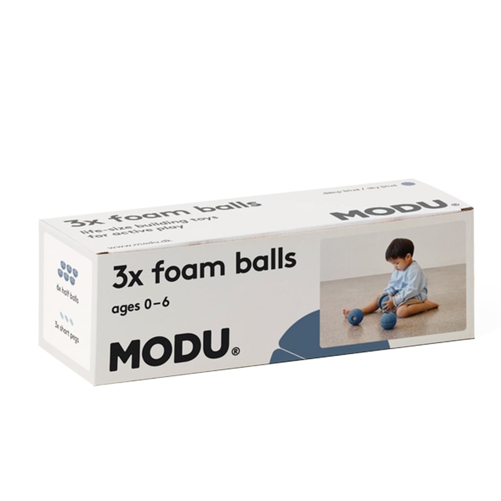 3-Pak Skumbolde Deep Blue/Sky Blue fra MODU