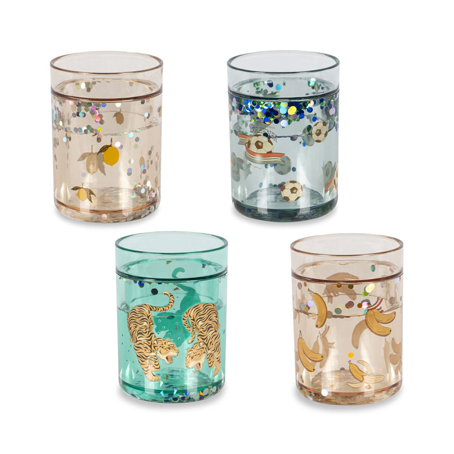 4-pak Glitter Kop i Multi