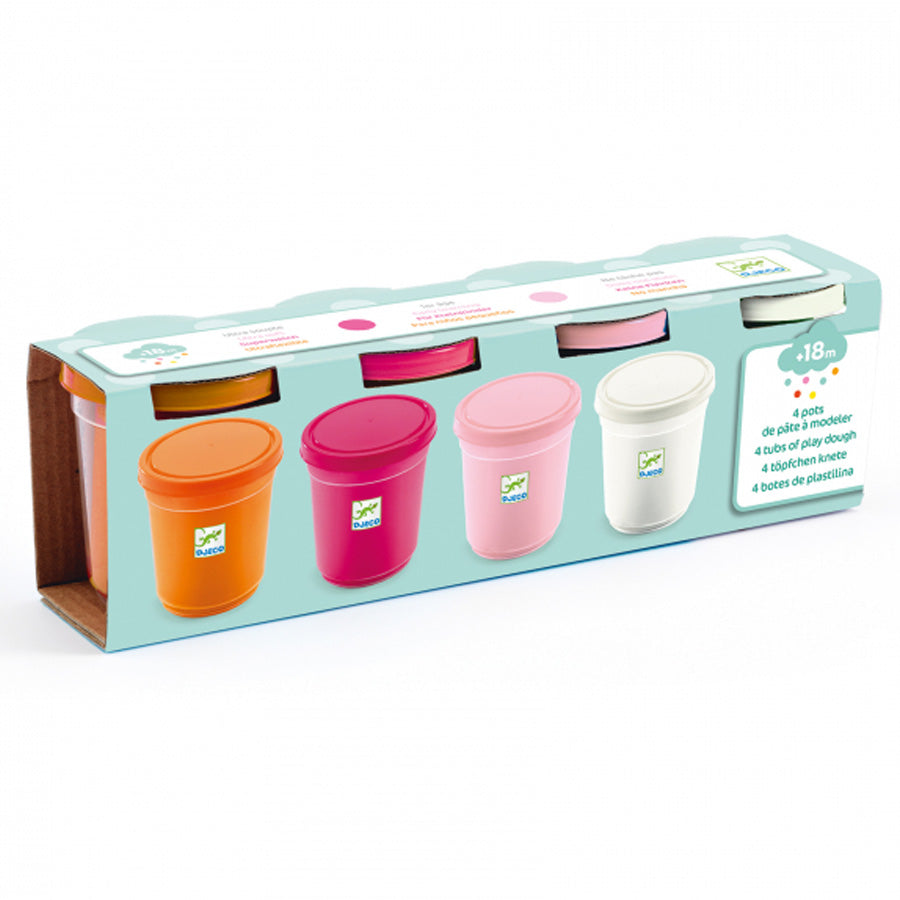 4 Bøtter Modellervoks i Lyse Farver