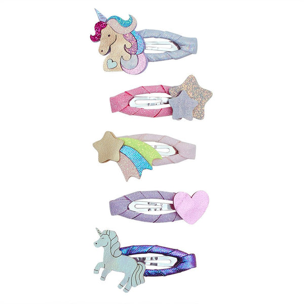 5-Pak Hårspænder Mini Unicornland