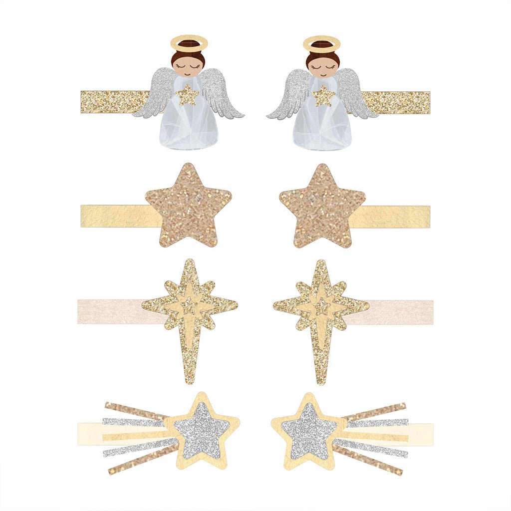 8-Pak Hårclips Sparkle Angel