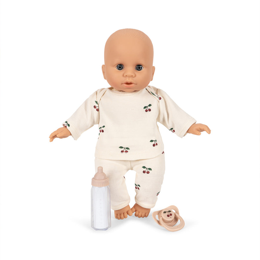 Baby Dukke Puslesæt i Kuffert i Pink Check