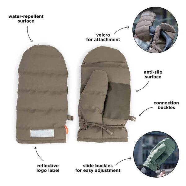 Barnevognshandsker i Taupe