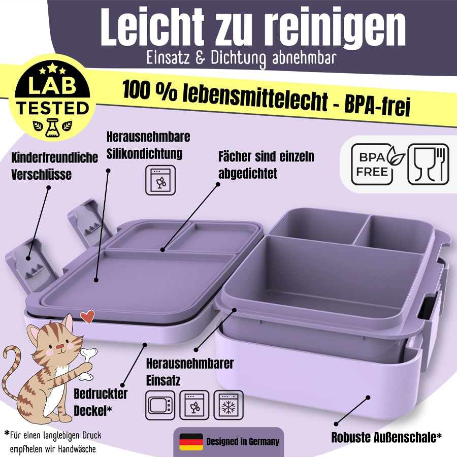 Bento COMPACT Madkasse med Lilla Enhjørning (650 ml)