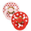 Bibs Studio Sut 2-Pak Polka Str 1, Blossom / Candy Apple