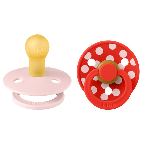 Bibs Studio Sut 2-Pak Polka Str 1, Blossom / Candy Apple