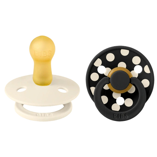 Bibs Studio Sut 2-Pak Polka Str 2, Ivory / Black
