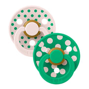 Bibs Studio Sut 2-Pak Polka Str 2, Petal / Cactus