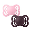 Bibs Supreme 2-Pak Silikone Sut, Str 1 - Baby Pink / Plum