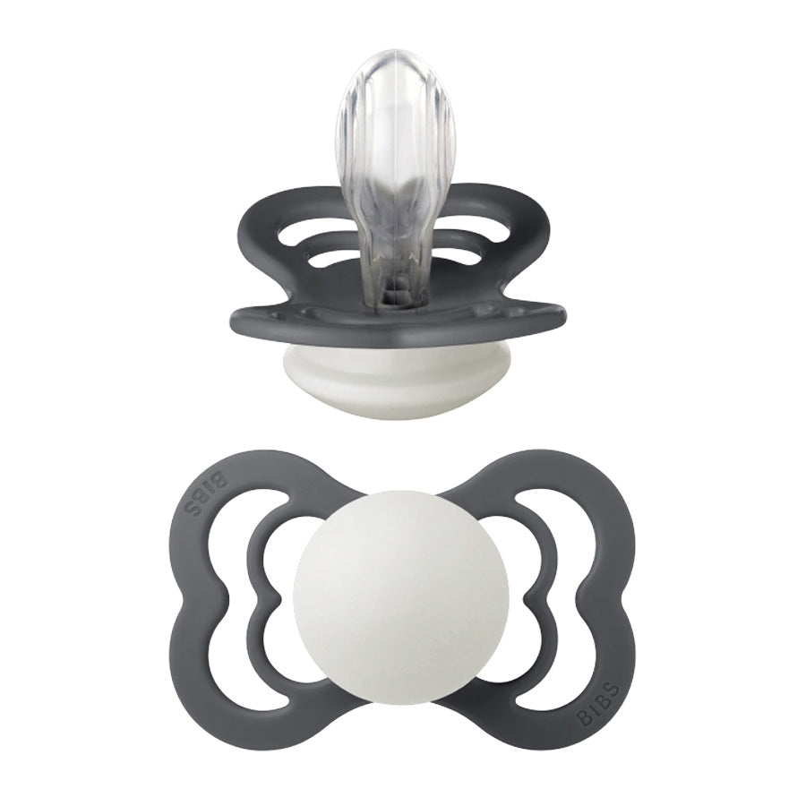 Bibs Supreme Silikone Sut, Str 2 - Iron NIGHT