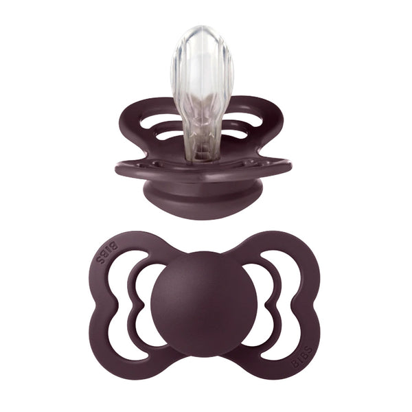 Bibs Supreme Silikone Sut, Str 2 - Plum