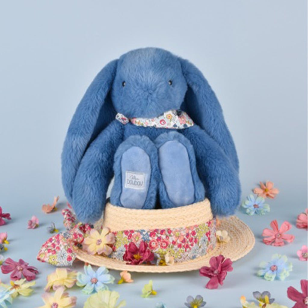 Blomsterkanin i Blå (25 cm) fra Doudou et Compagnie
